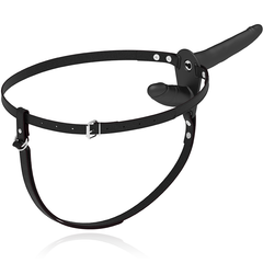 FETISH SUBMISSIVE HARNESS - DOUBLE PENETRATION BLACK VIBRATOR - 53Xshop
