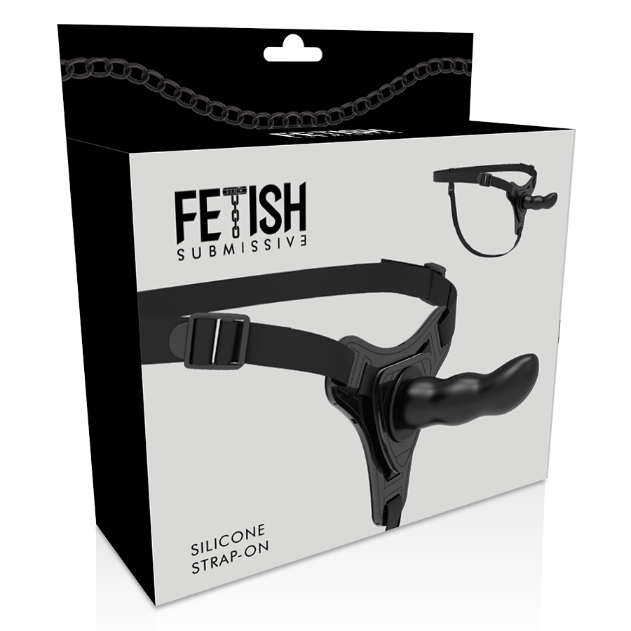 FETISH SUBMISSIVE HARNESS - BLACK SILICONE G-SPOT 16 CM - 53Xshop