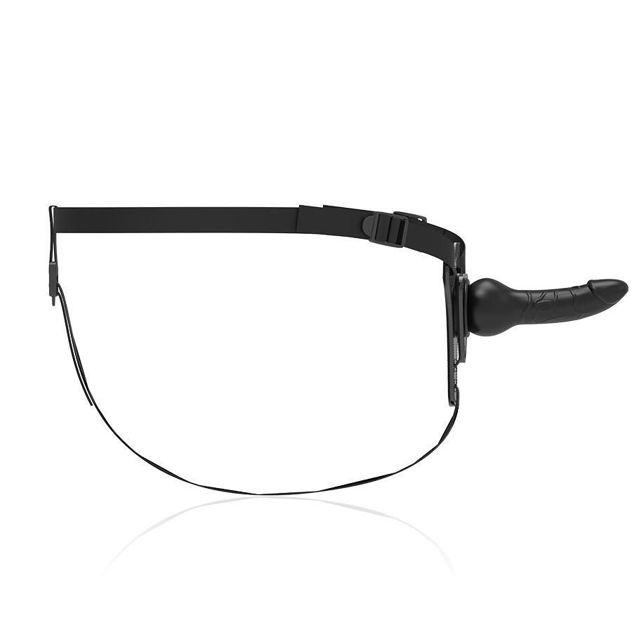FETISH SUBMISSIVE HARNESS - BLACK SILICONE REALISTIC 16 CM - 53Xshop