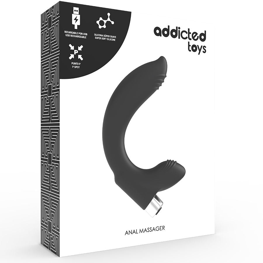 ADDICTED TOYS - PROSTATIC VIBRATOR RECHARGEABLE MODEL 7 - BLACK - 53Xshop