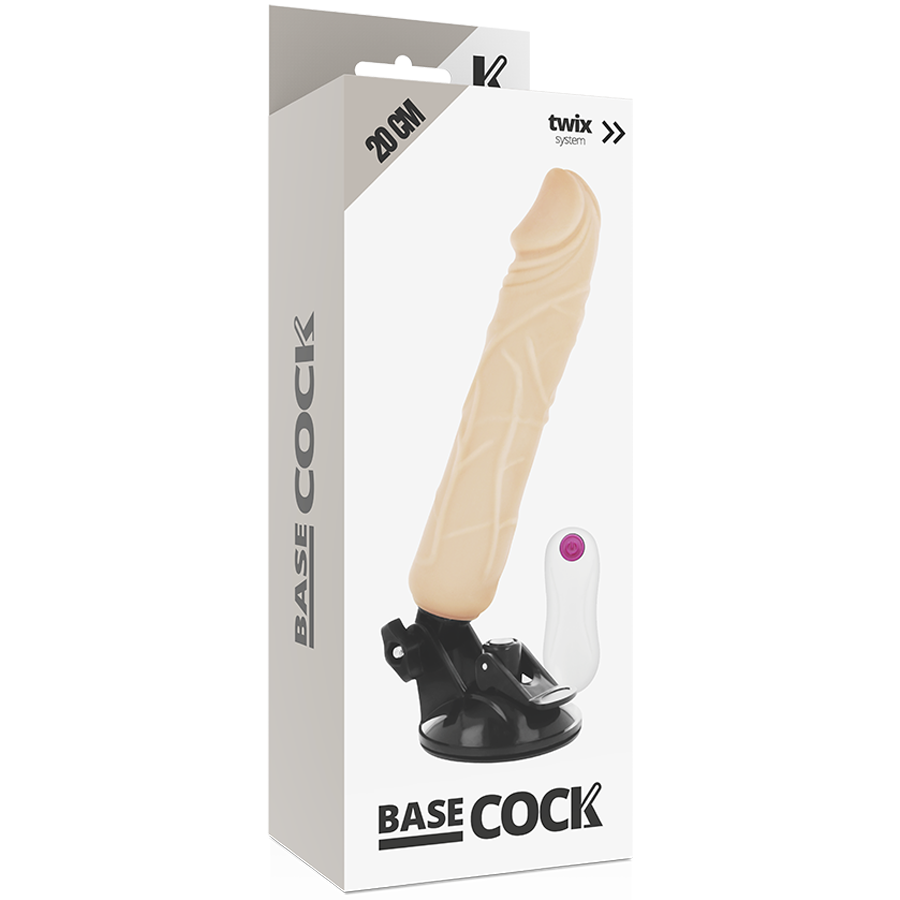 BASECOCK - REALISTIC VIBRATOR REMOTE CONTROL FLESH 20 CM -O- 4 CM - 53Xshop
