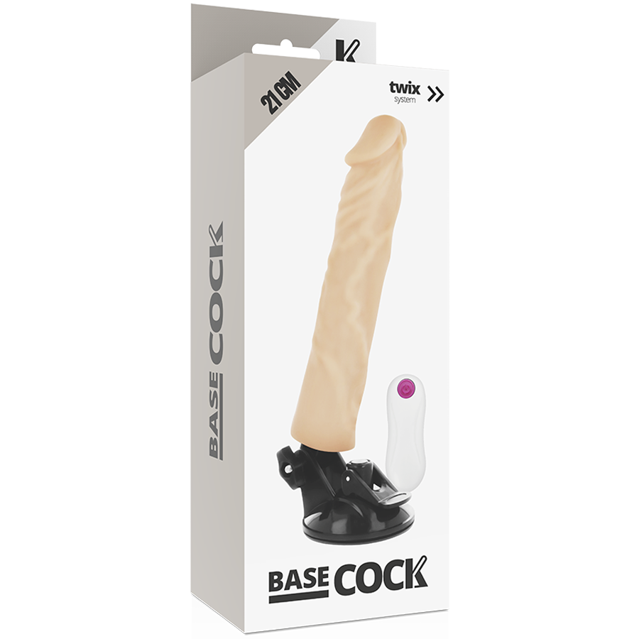 BASECOCK - REALISTIC VIBRATOR REMOTE CONTROL FLESH 21 CM -O- 4 CM - 53Xshop