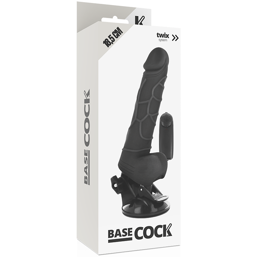 BASECOCK - REALISTIC VIBRATOR REMOTE CONTROL FLESH 18.5 CM -O- 4CM - 53Xshop