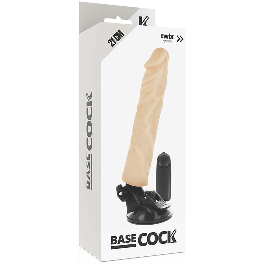 BASECOCK - REALISTIC VIBRATOR REMOTE CONTROL FLESH 21 CM -O- 4 CM - 53Xshop