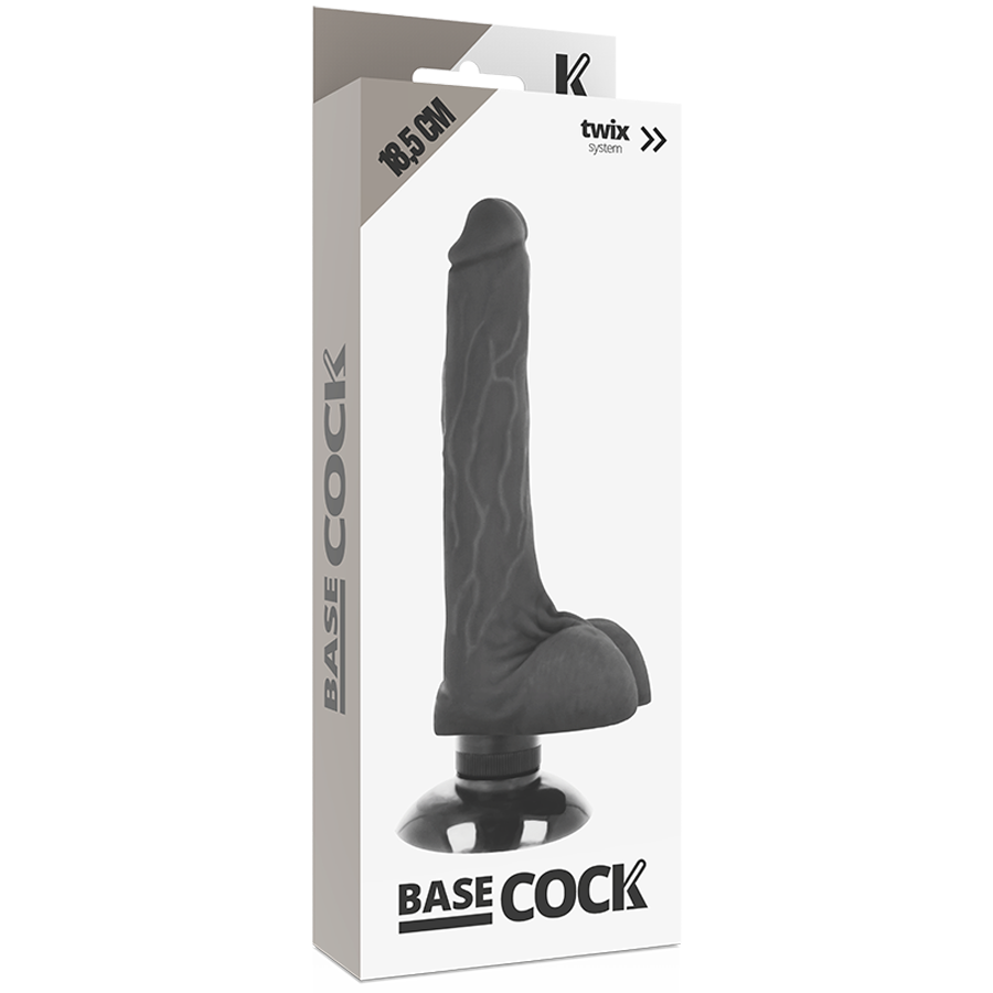 BASECOCK - REALISTIC VIBRATOR 2-1 FLESH 18.5 CM -O- 4 CM - 53Xshop