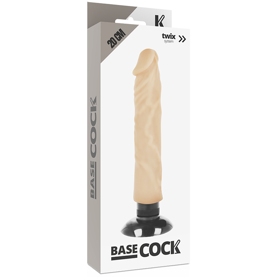 BASECOCK - REALISTIC VIBRATOR 2-1 FLESH 20 CM -O- 4 CM - 53Xshop
