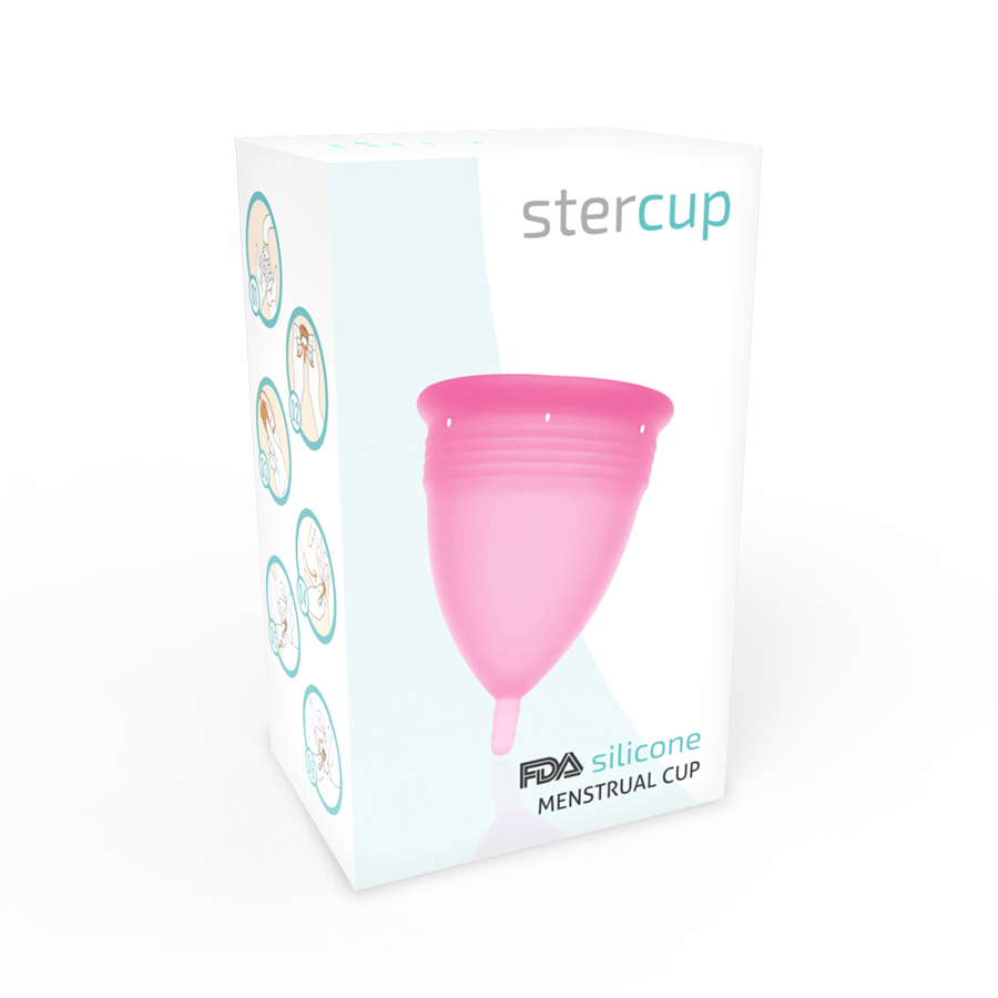 STERCUP - FDA SILICONE MENSTRUAL CUP PINK - SIZE L - 53Xshop