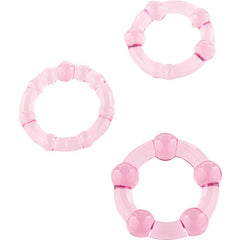 SEVEN CREATIONS - SET OF THREE PINK PENIS RINGS - 53Xshop