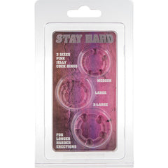 SEVEN CREATIONS - SET OF THREE PINK PENIS RINGS - 53Xshop