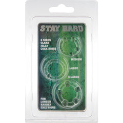SEVEN CREATIONS - SET OF THREE TRANSPARENT PENIS RINGS - 53Xshop