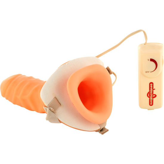 SEVEN CREATIONS - HOLLOW ADJUSTABLE HARNESS WITH VIBRATOR - 53Xshop