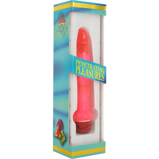 SEVEN CREATIONS - JELLY THIN PINK ANAL VIBRATOR - 53Xshop