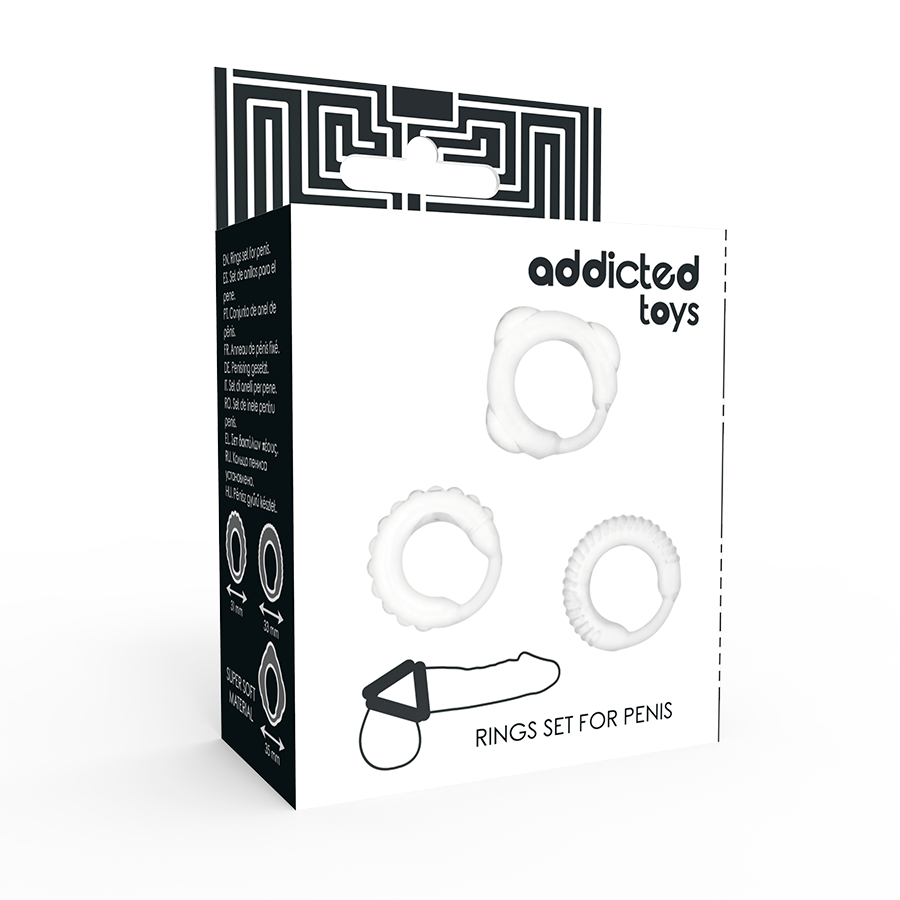 ADDICTED TOYS - C-RING SET CLEAR - 53Xshop