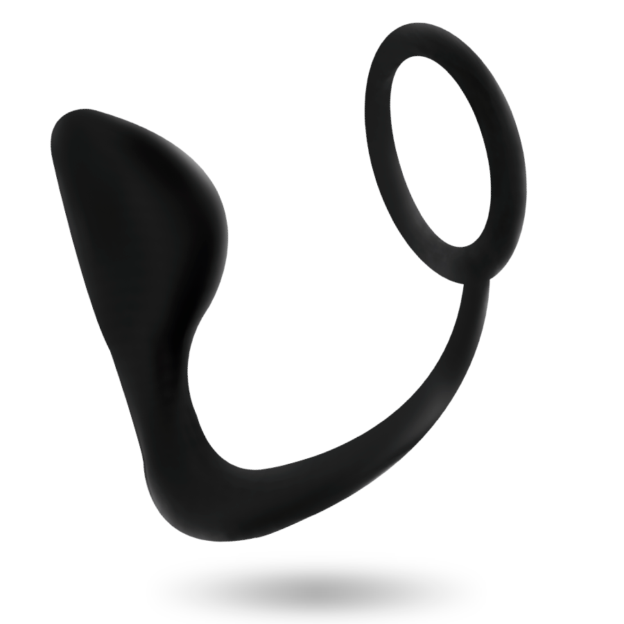 ADDICTED TOYS - ANAL PLUG WITH BLACK PENIS RING - 53Xshop