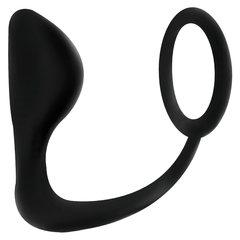 ADDICTED TOYS - ANAL PLUG WITH BLACK PENIS RING - 53Xshop