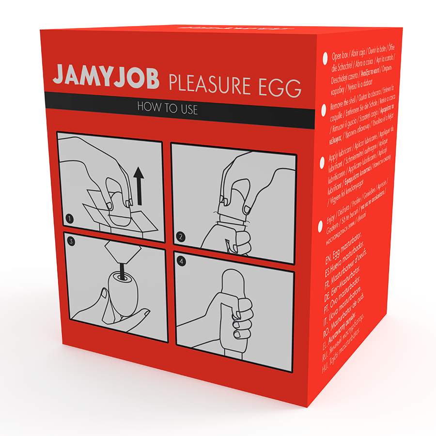 JAMYJOB - EGG MASTURBATOR RED VERSION DISCRETT - 53Xshop