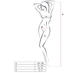 PASSION - WOMAN BS057 WHITE BODYSTOCKING ONE SIZE - 53Xshop