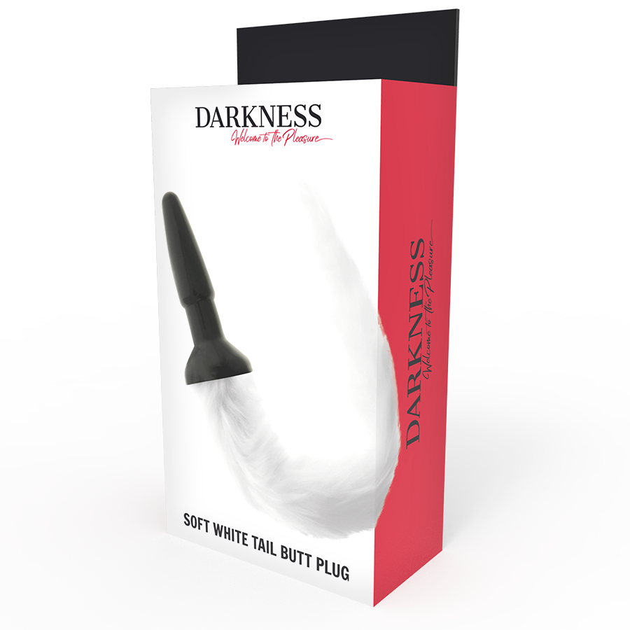DARKNESS - SILICONE ANAL PLUG WITH WHITE TAIL - 53Xshop