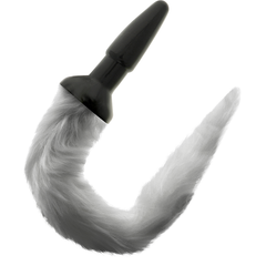 DARKNESS - SILICONE ANAL PLUG WITH GRAY TAIL - 53Xshop