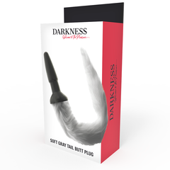 DARKNESS - SILICONE ANAL PLUG WITH GRAY TAIL - 53Xshop