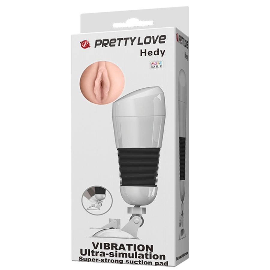 PRETTY LOVE - HEDY VAGINA MASTURBATOR WITH VIBRATION - 53Xshop