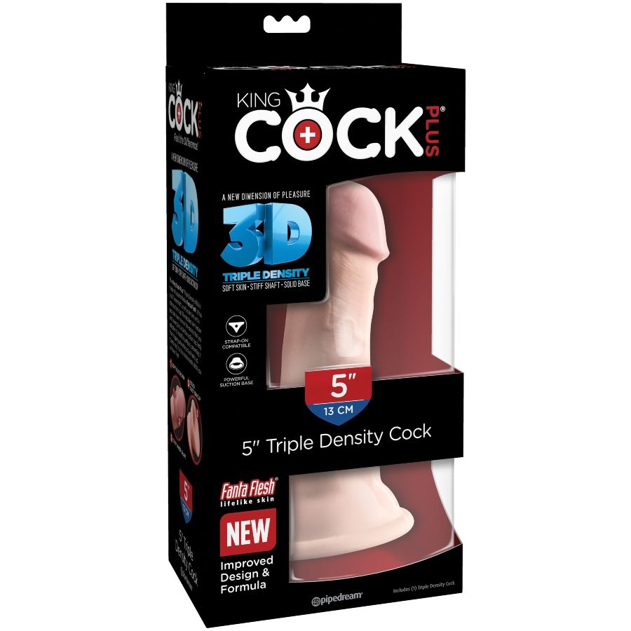 KING COCK - TRIPLE DENSITY DILDO 13 CM - 53Xshop