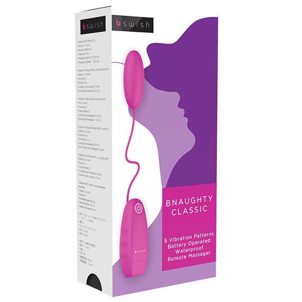 B SWISH - BNAUGHTY CLASSIC VIBRATING BULLET CERISE - 53Xshop