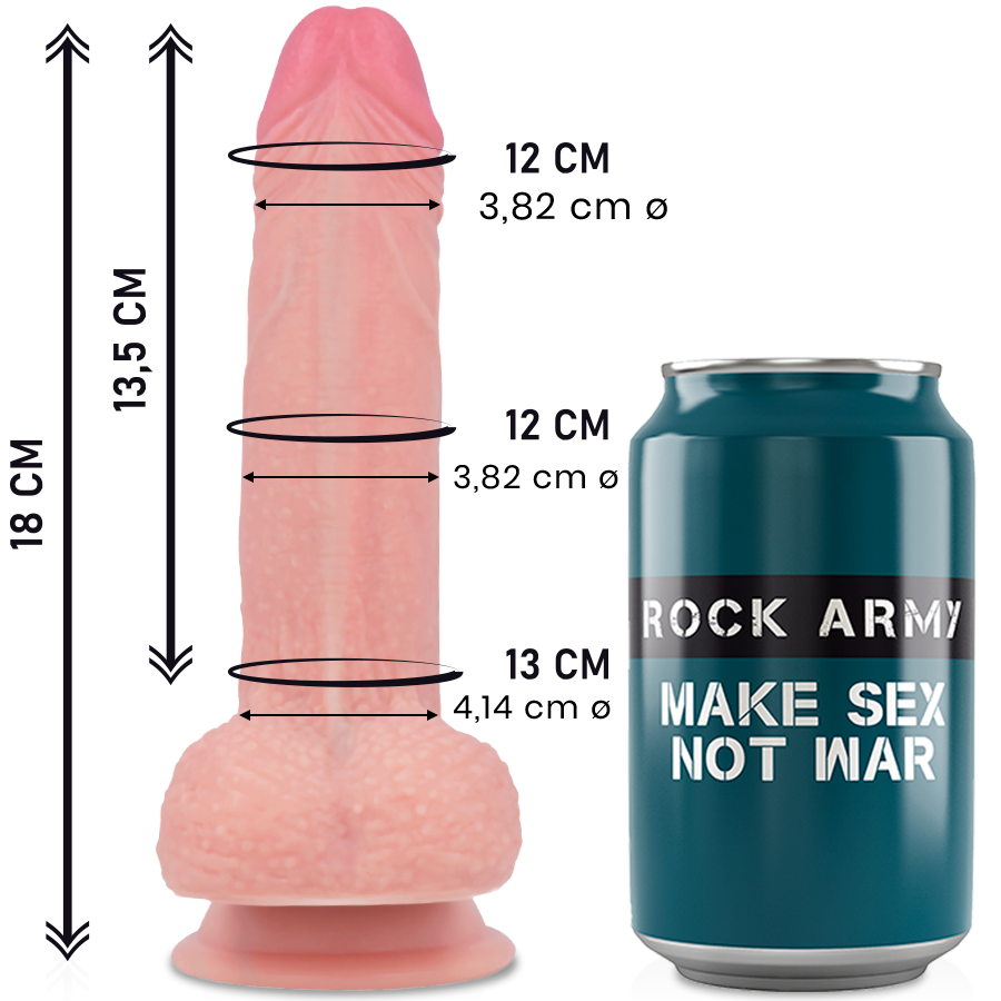 ROCKARMY - LIQUID SILICONE PREMIUM MUSTANG REALISTIC 18 CM -O- 4.14 CM - 53Xshop