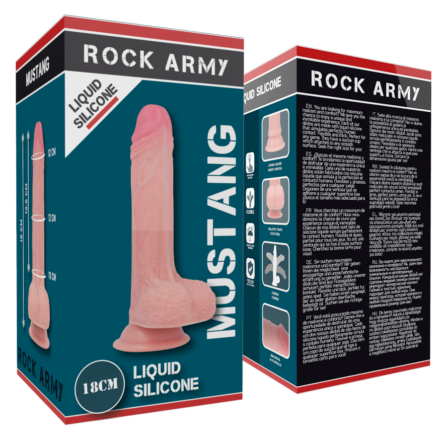 ROCKARMY - LIQUID SILICONE PREMIUM MUSTANG REALISTIC 18 CM -O- 4.14 CM - 53Xshop
