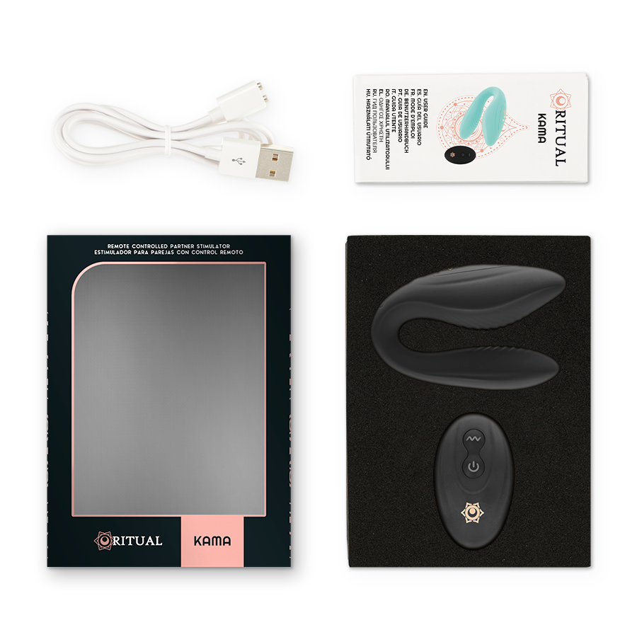 RITHUAL - KAMA REMOTE CONTROL FOR COUPLES AZABACHE - 53Xshop