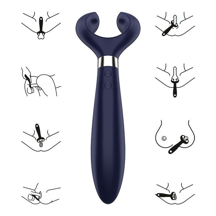 SATISFYER - ENDLESS FUN MULTI VIBRATOR 3 BLUE - 53Xshop