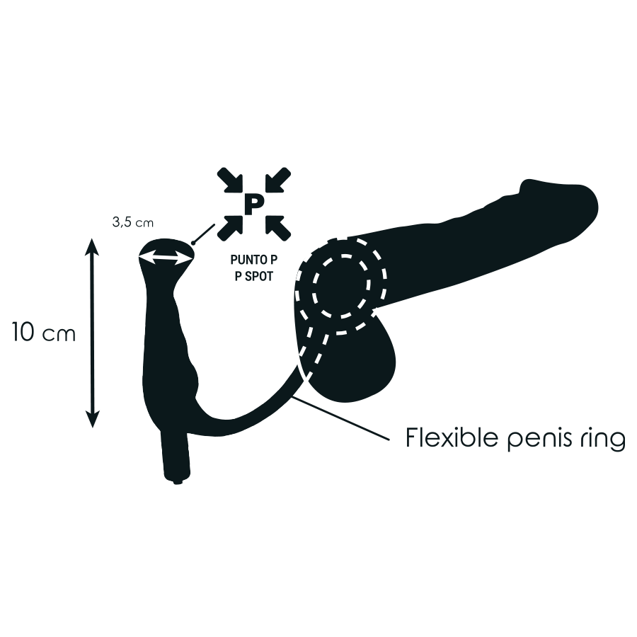 ADDICTED TOYS - VIBRATOR PROST TICO BLACK 10 CM - 53Xshop