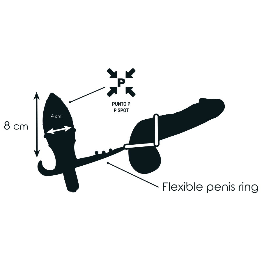 ADDICTED TOYS - ANAL PLUG WITH DOUBLE BLACK RING - 53Xshop