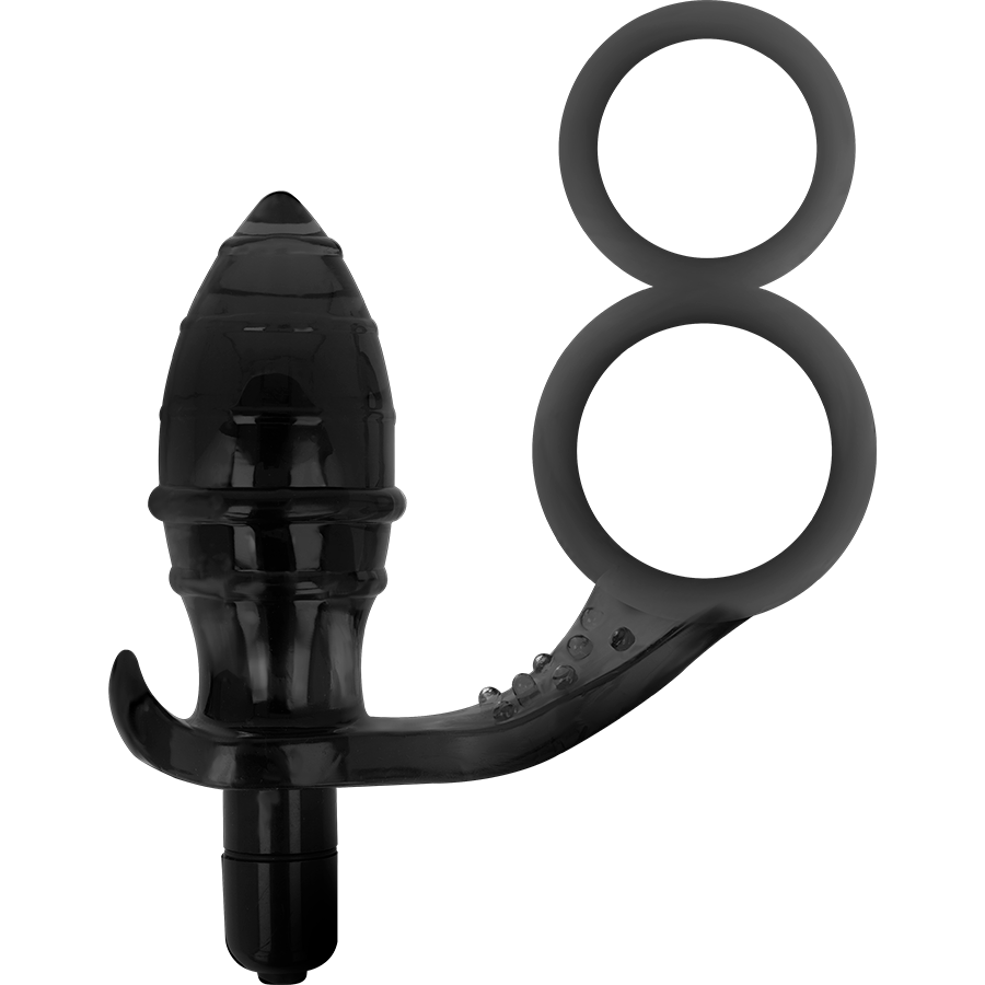 ADDICTED TOYS - ANAL PLUG WITH DOUBLE BLACK RING - 53Xshop