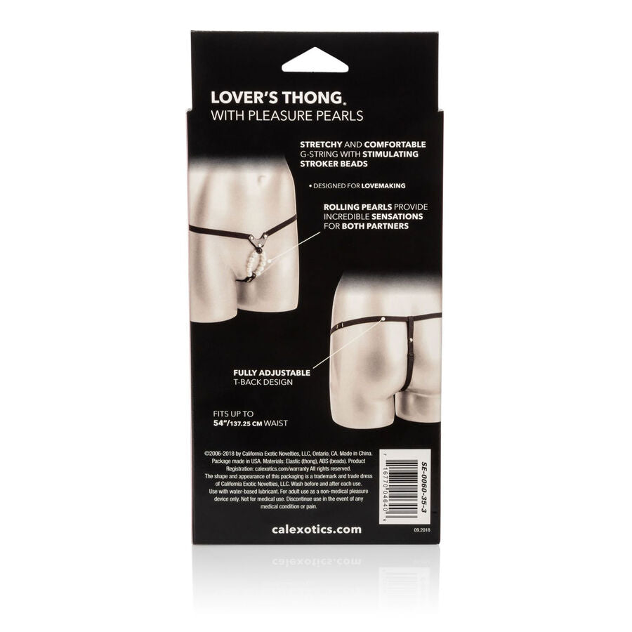 CALEXOTICS - LOVERS THONG W. PLEASURE PEARLS - 53Xshop