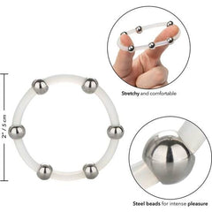 CALEXOTICS - STEEL BEADED SILICONE RING XL - 53Xshop