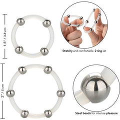 CALEXOTICS - STEEL BEADED SILICONE RING SET - 53Xshop