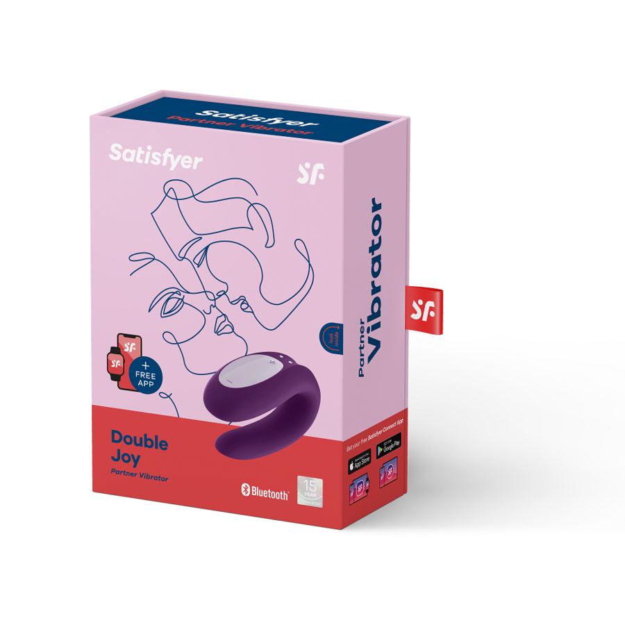 SATISFYER - DOUBLE JOY CON APP BLACK - 53Xshop
