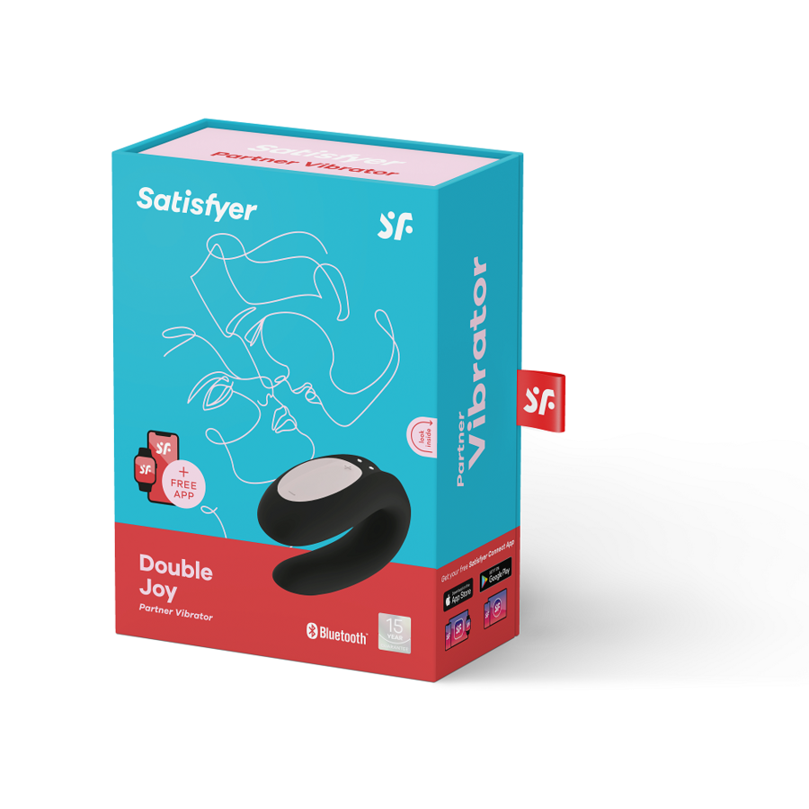 SATISFYER - DOUBLE JOY CON APP BLACK - 53Xshop