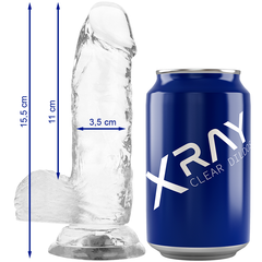 X RAY - CLEAR COCK WITH BALLS 15.5 CM -O- 3.5 CM - 53Xshop