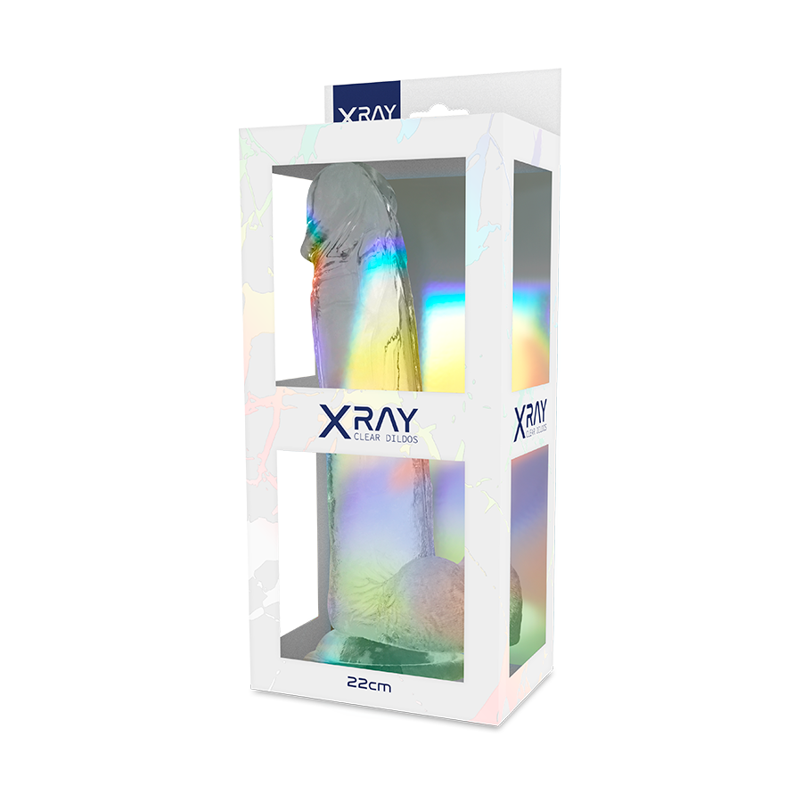 X RAY - CLEAR COCK WITH BALLS 22 CM -O- 4.6 CM - 53Xshop