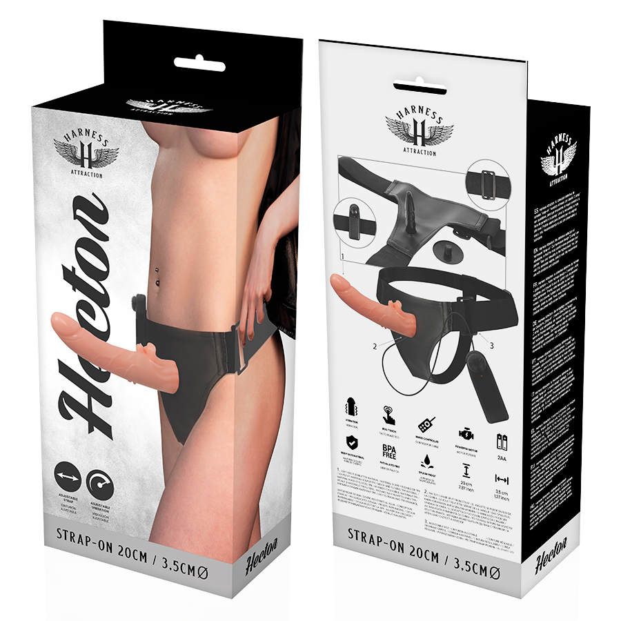 HARNESS ATTRACTION - RNES VIBRATOR HECTOR 20 CM -O- 3.5 CM - 53Xshop