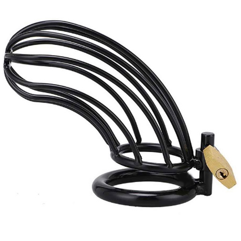 METAL HARD - BLACK BIRD CHASTITY RING CAGE - 53Xshop