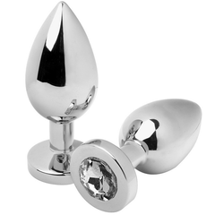 METAL HARD - ANAL PLUG DIAMOND TRANSPARENT MEDIUM 7.62CM - 53Xshop