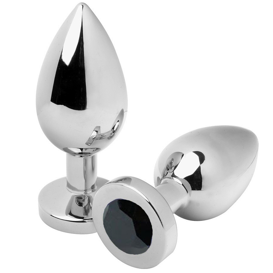 METAL HARD - ANAL PLUG DIAMOND BLACK MEDIUM 7.62CM - 53Xshop