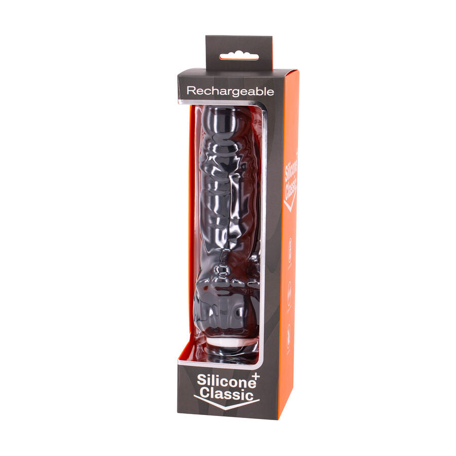 SEVEN CREATIONS - BLACK RECHARGEABLE VIBRATOR 7V 18 CM MODEL 1 - 53Xshop