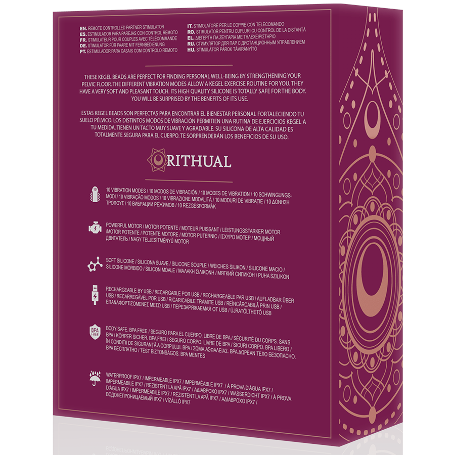 RITHUAL - NISHA RECHARGEABLE VIBRATING KEGEL BALLS ORCHID - 53Xshop