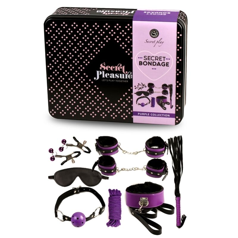 SECRETPLAY - BDSM SET 8PCS PURBLE /BLACK - 53Xshop