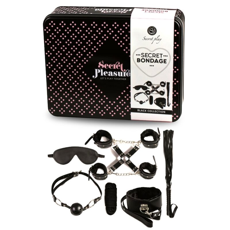 SECRETPLAY - BDSM SET 8 PCS BLACK - 53Xshop
