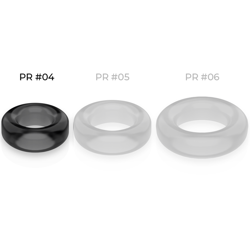 POWERING - SUPER FLEXIBLE AND RESISTANT PENIS RING 3.8CM PR04 BLACK - 53Xshop
